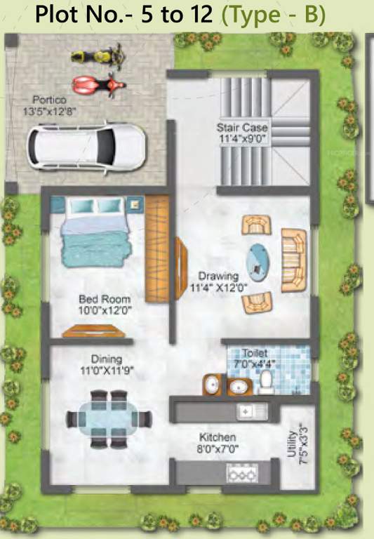  shree manor Floor Plan Ground Floor Plan
