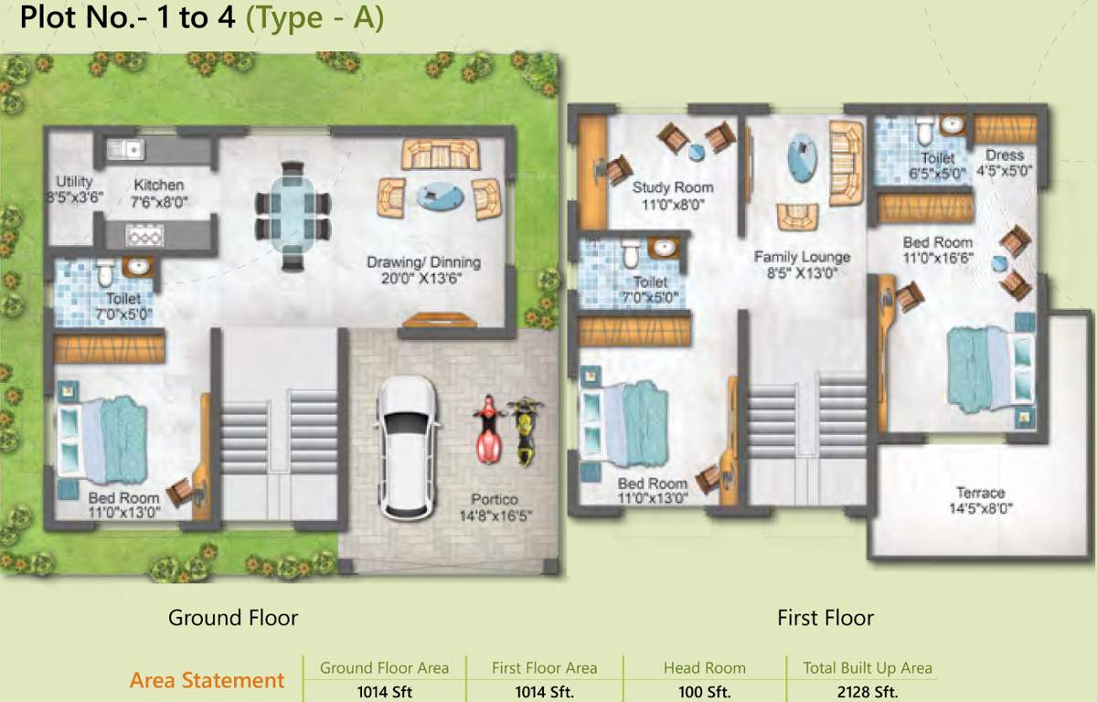 Greenfield Shree Manor (3BHK+3T (2,128 sq ft) + Study Room 2128 sq ft)