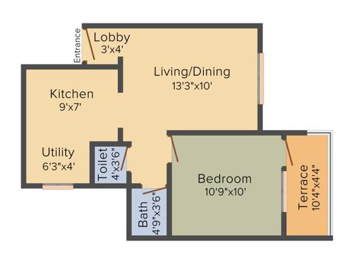 Sarthak Optima Heights (1BHK+1T (600 sq ft) 600 sq ft)