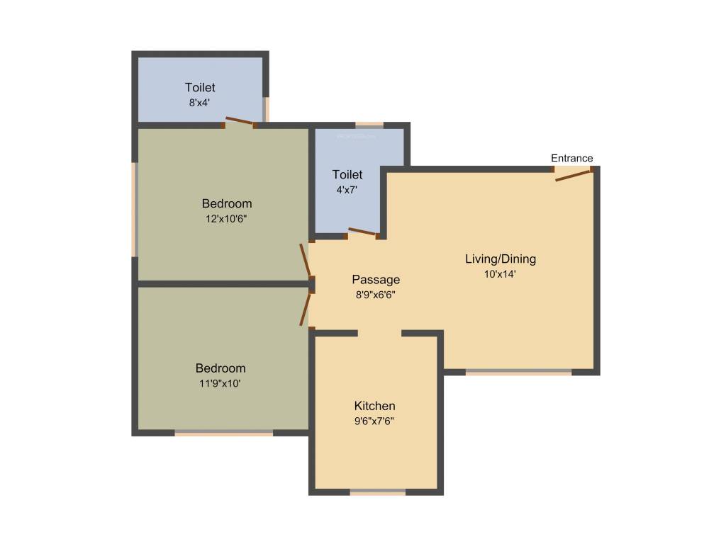 Sadguru Chhaya 2 (2BHK+2T (990 sq ft) 990 sq ft)