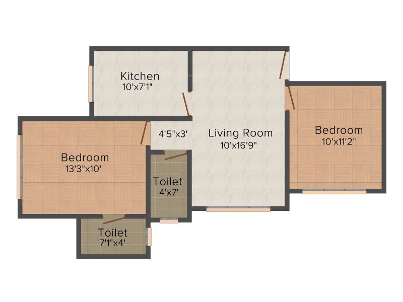 Aditya Priti Sangam CHS (2BHK+2T (560 sq ft) 560 sq ft)