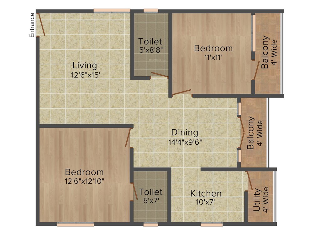 Shravanthi Shashwathi (2BHK+2T (1,183 sq ft) 1183 sq ft)