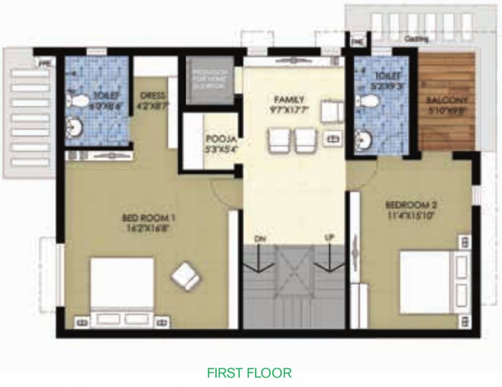 TVS Emerald GreenAcres Villas (3BHK+4T (2,507 sq ft) + Pooja Room 2507 sq ft)