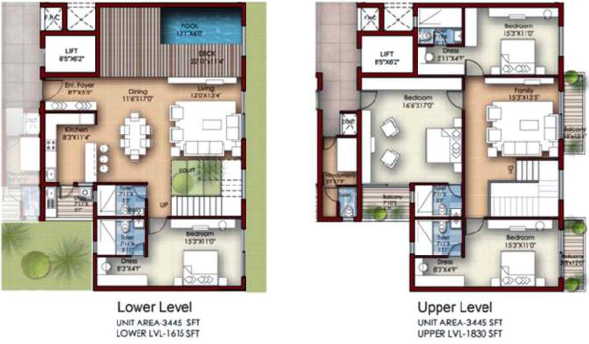 Krishvi Dhavala (4BHK+5T (3,445 sq ft) 3445 sq ft)