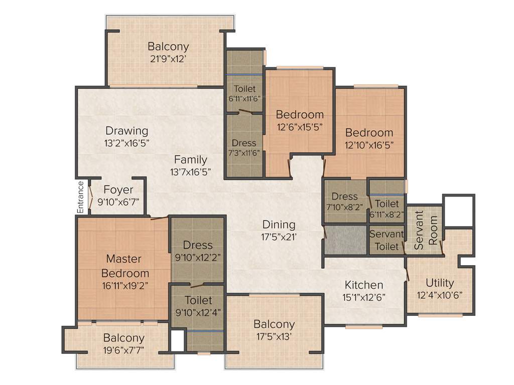 Legacy Cirocco (3BHK+4T (4,150 sq ft) + Servant Room 4150 sq ft)
