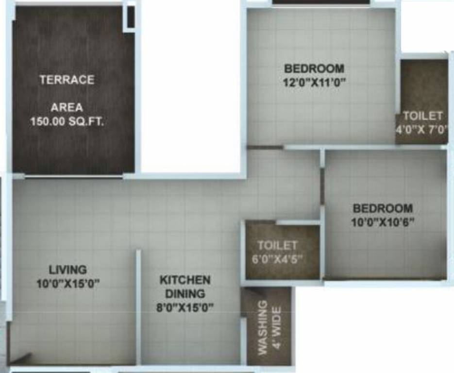 Abhijit Jayanti Nagri V (2BHK+2T (850 sq ft) 850 sq ft)