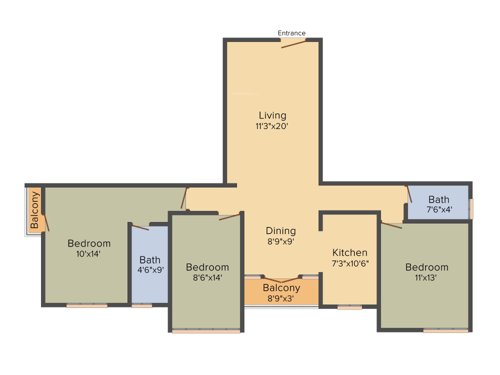 Harmony Sangeetha (3BHK+2T (1,270 sq ft) 1270 sq ft) Harmony Sangeetha (3BHK+2T (1,270 sq ft) 1270 sq ft)