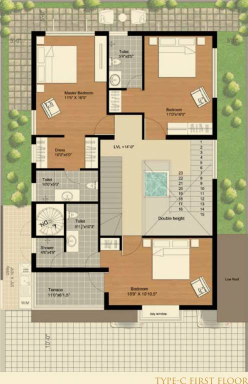 Sanbrix Kingsberry (4BHK+4T (3,464 sq ft) + Servant Room 3464 sq ft)