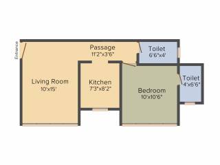 Manthan Acropolis (1BHK+2T (680 sq ft) 680 sq ft) Manthan Acropolis (1BHK+2T (680 sq ft) 680 sq ft)