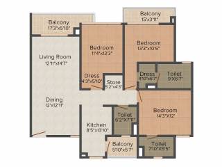 Vatika Jaipur 21 (3BHK+3T (1,945 sq ft) + Study Room 1945 sq ft) Vatika Jaipur 21 (3BHK+3T (1,945 sq ft) + Study Room 1945 sq ft)