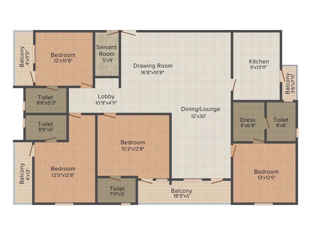 Okay Plus Anand (4BHK+4T (2,634 sq ft) 2634 sq ft)