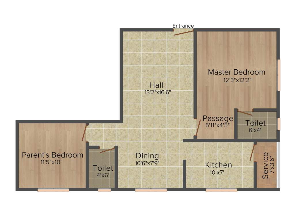 Salim Winter Park (2BHK+2T (1,025 sq ft) 1025 sq ft)