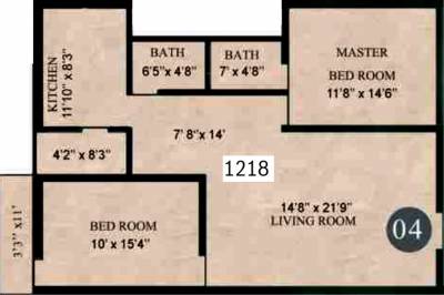 Lorven Realtors Leo (2BHK+2T (1,218 sq ft) 1218 sq ft)