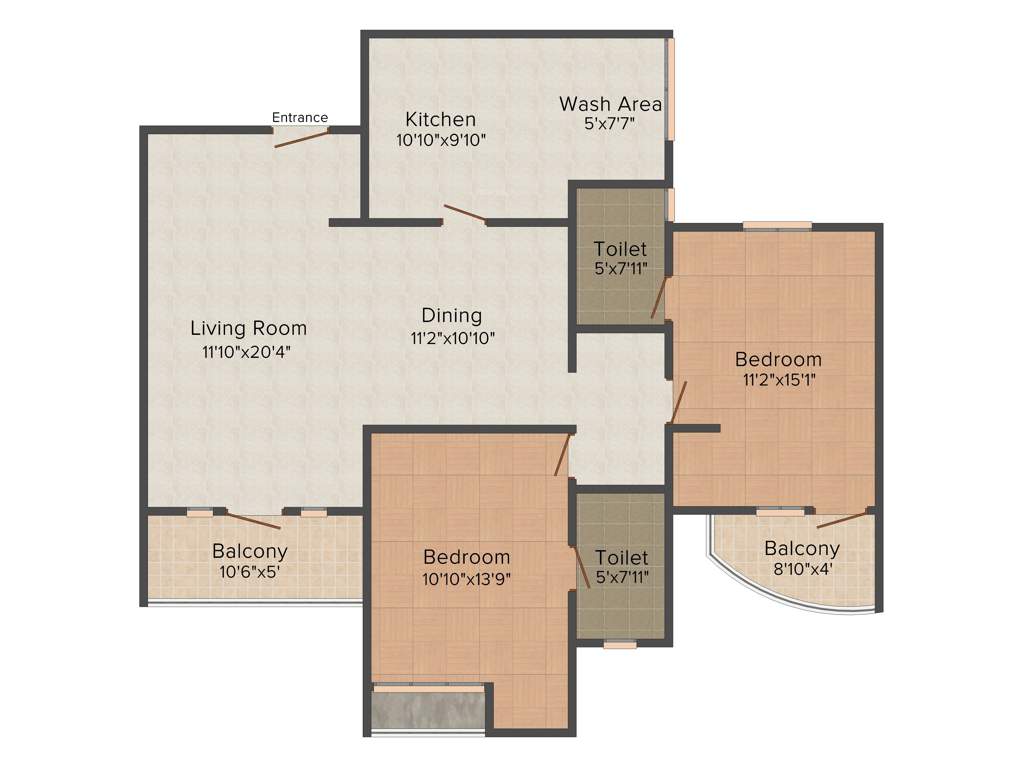 Olive Anna (2BHK+2T (1,339 sq ft) 1339 sq ft)