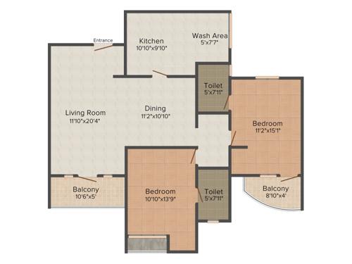 Olive Anna (2BHK+2T (1,339 sq ft) 1339 sq ft) Olive Anna (2BHK+2T (1,339 sq ft) 1339 sq ft)