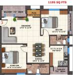 Matrix Florence (2BHK+2T (1,195 sq ft) + Pooja Room 1195 sq ft)