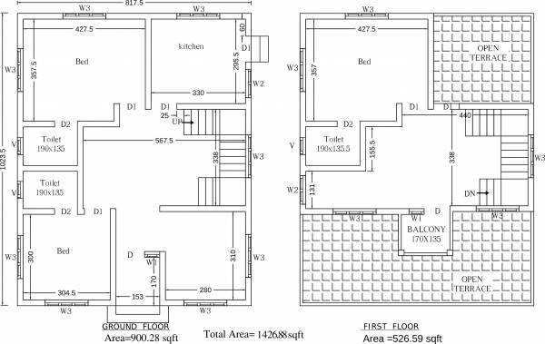 Rayo Martin Merca Casa Rosa (3BHK+3T (1,427 sq ft) 1427 sq ft)