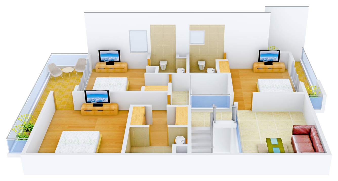 TVH Vista Ville (4BHK+4T (3,465 sq ft) + Servant Room 3465 sq ft)