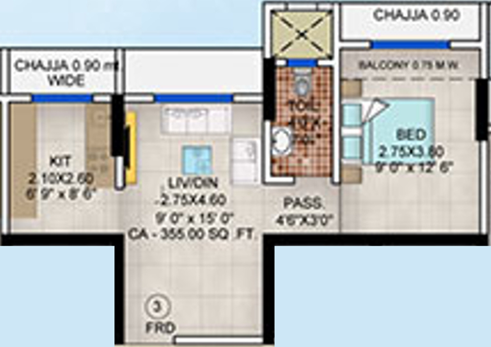 Shree Swami Veronica (1BHK+1T (507 sq ft) 507 sq ft)