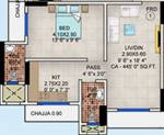 Shree Swami Veronica (1BHK+2T (636 sq ft) 636 sq ft)