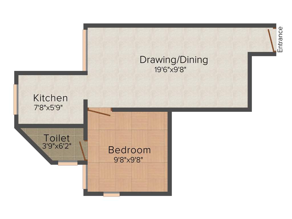 Galaxy Castello (1BHK+1T (481 sq ft) 481 sq ft)