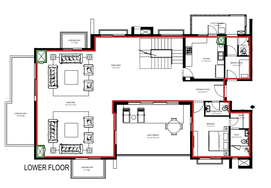  sovereign park Floor Plan Lower Level Penthouse Plan