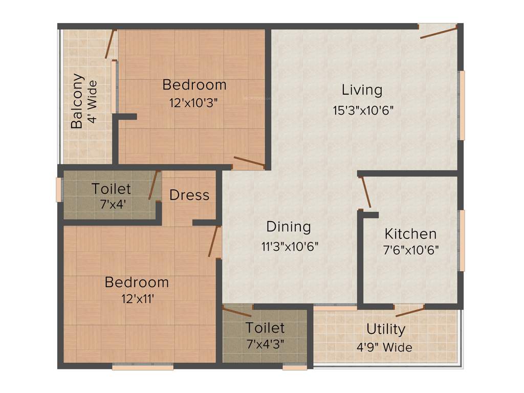 Prakruti Venkata Sai Homes (2BHK+2T (1,090 sq ft) 1090 sq ft)
