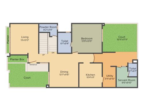 Brigade Atmosphere (4BHK+5T (3,410 sq ft) + Servant Room 3410 sq ft) Brigade Atmosphere (4BHK+5T (3,410 sq ft) + Servant Room 3410 sq ft)