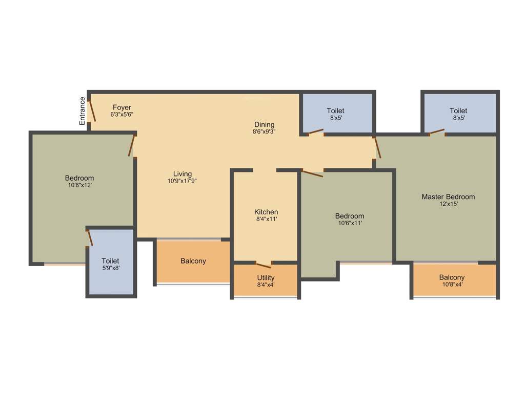 Ozone Greens (3BHK+3T (1,753 sq ft) 1753 sq ft)