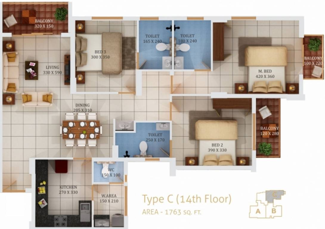 Cordon Providence (3BHK+3T (1,763 sq ft) 1763 sq ft) Cordon Providence (3BHK+3T (1,763 sq ft) 1763 sq ft)