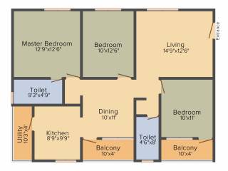 Padmalaya Residency II (3BHK+2T (1,355 sq ft) 1355 sq ft) Padmalaya Residency II (3BHK+2T (1,355 sq ft) 1355 sq ft)