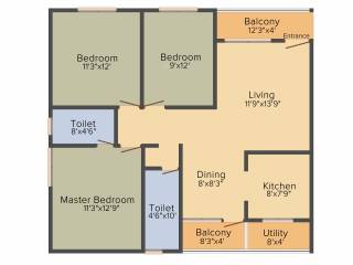 Padmalaya Residency II (3BHK+2T (1,255 sq ft) 1255 sq ft) Padmalaya Residency II (3BHK+2T (1,255 sq ft) 1255 sq ft)