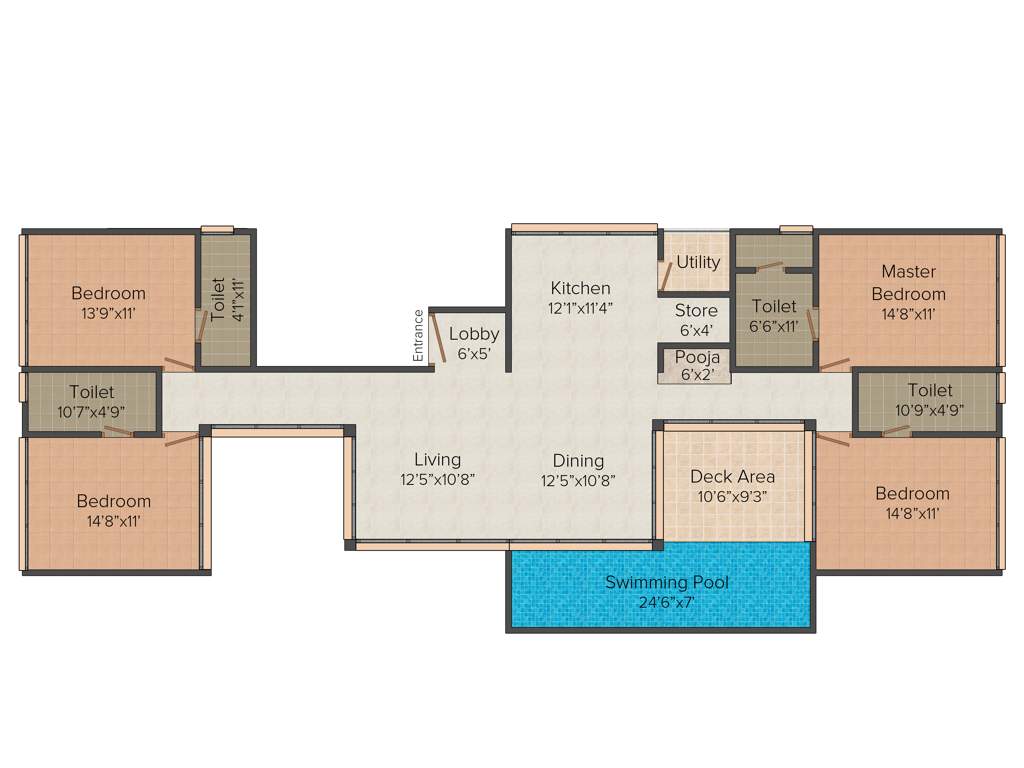 Viraj De Pallazo (4BHK+4T (2,433 sq ft) + Pooja Room 2433 sq ft)