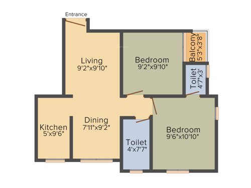 Soham Construction Kolkata Repose 2BHK+2T (800 sq ft)