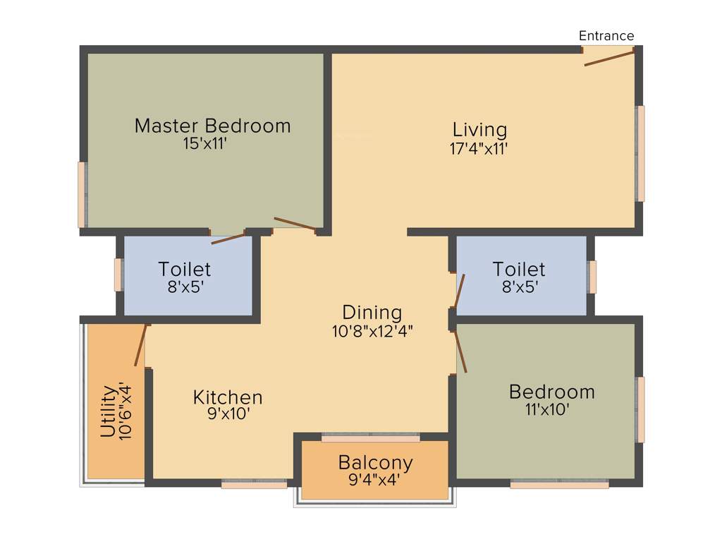Disha Central Park (2BHK+2T (1,143 sq ft) 1143 sq ft)