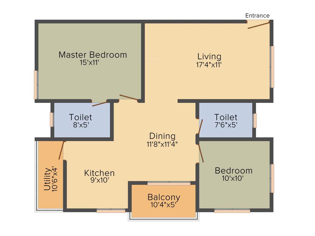 Disha Central Park (2BHK+2T (1,147 sq ft) 1147 sq ft)