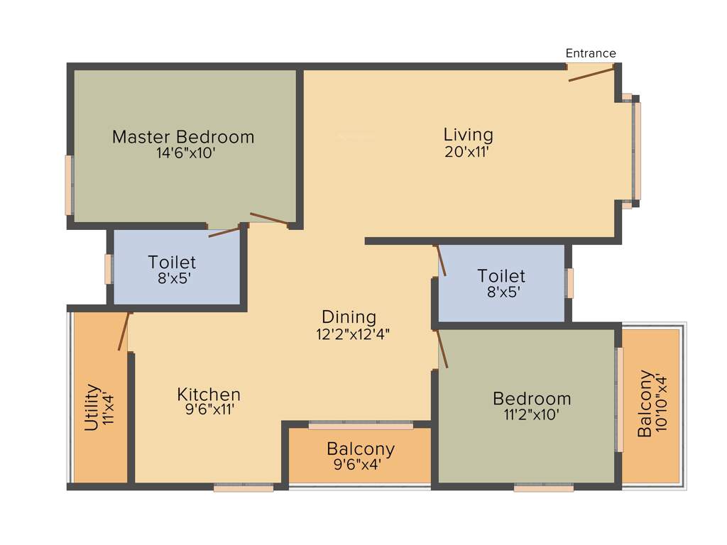 Disha Central Park (2BHK+2T (1,265 sq ft) 1265 sq ft)