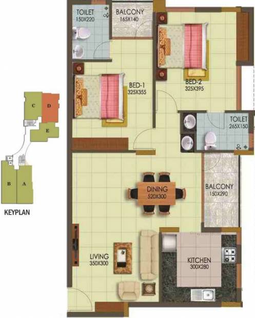 Arcon Infinity (2BHK+2T (1,170 sq ft) 1170 sq ft)