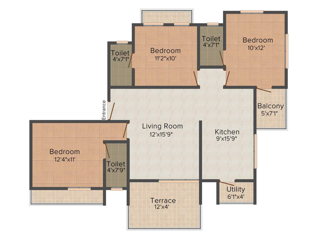 Revati Lifestyle (3BHK+3T (1,404 sq ft) 1404 sq ft)