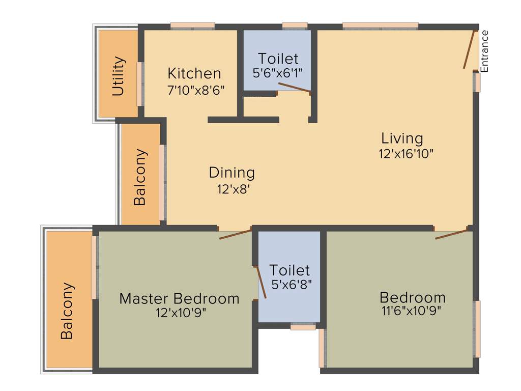 SS Vrudhi (2BHK+2T (1,097 sq ft) 1097 sq ft)