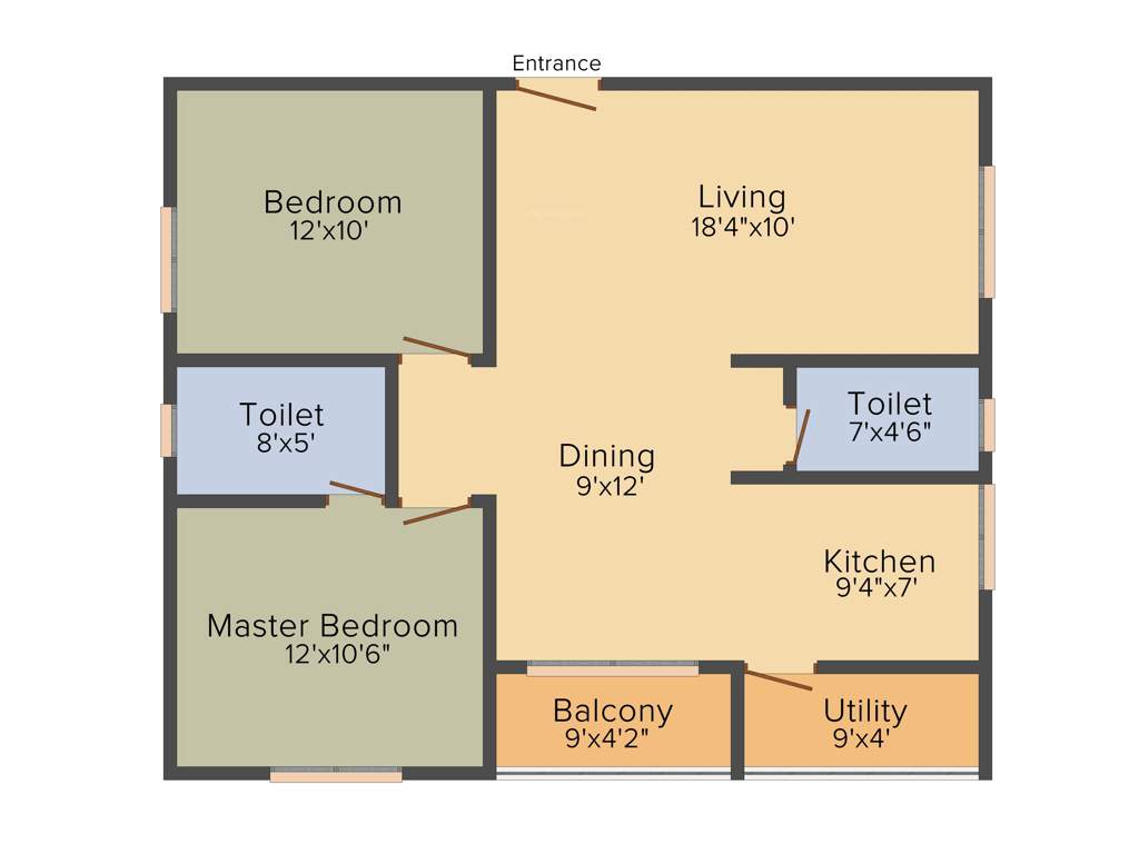 Disha Central Park (2BHK+2T (1,076 sq ft) 1076 sq ft)