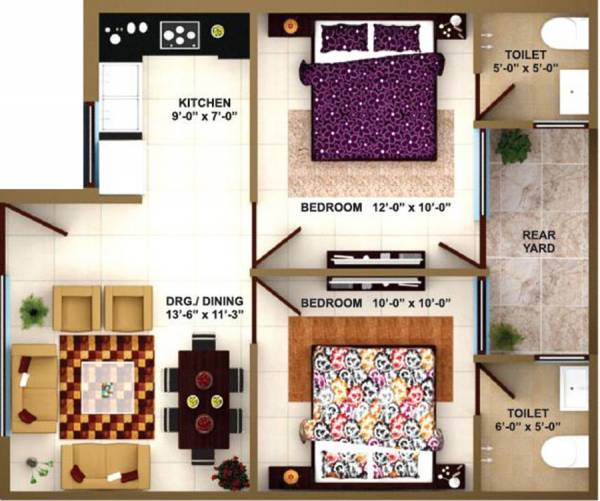 Paradise Darpan Homz (2BHK+2T (750 sq ft) 750 sq ft)