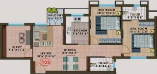 Agni Pelican Heights (2BHK+2T (1,171 sq ft) + Study Room 1171 sq ft)