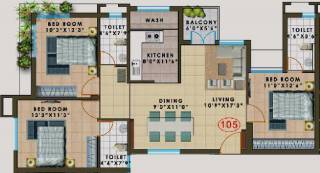 Agni Pelican Heights (3BHK+3T (1,449 sq ft) 1449 sq ft)