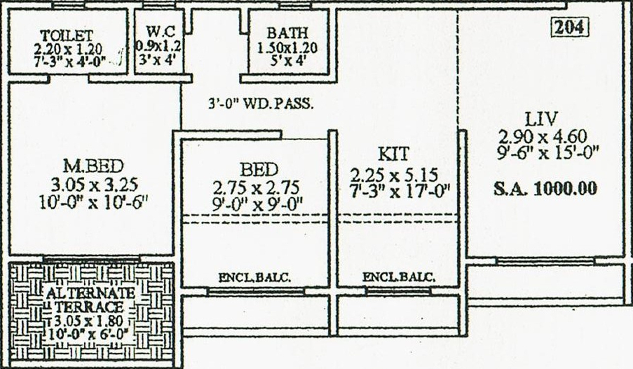 DSB Group Deepak Castle (2BHK+2T (1,000 sq ft) 1000 sq ft)