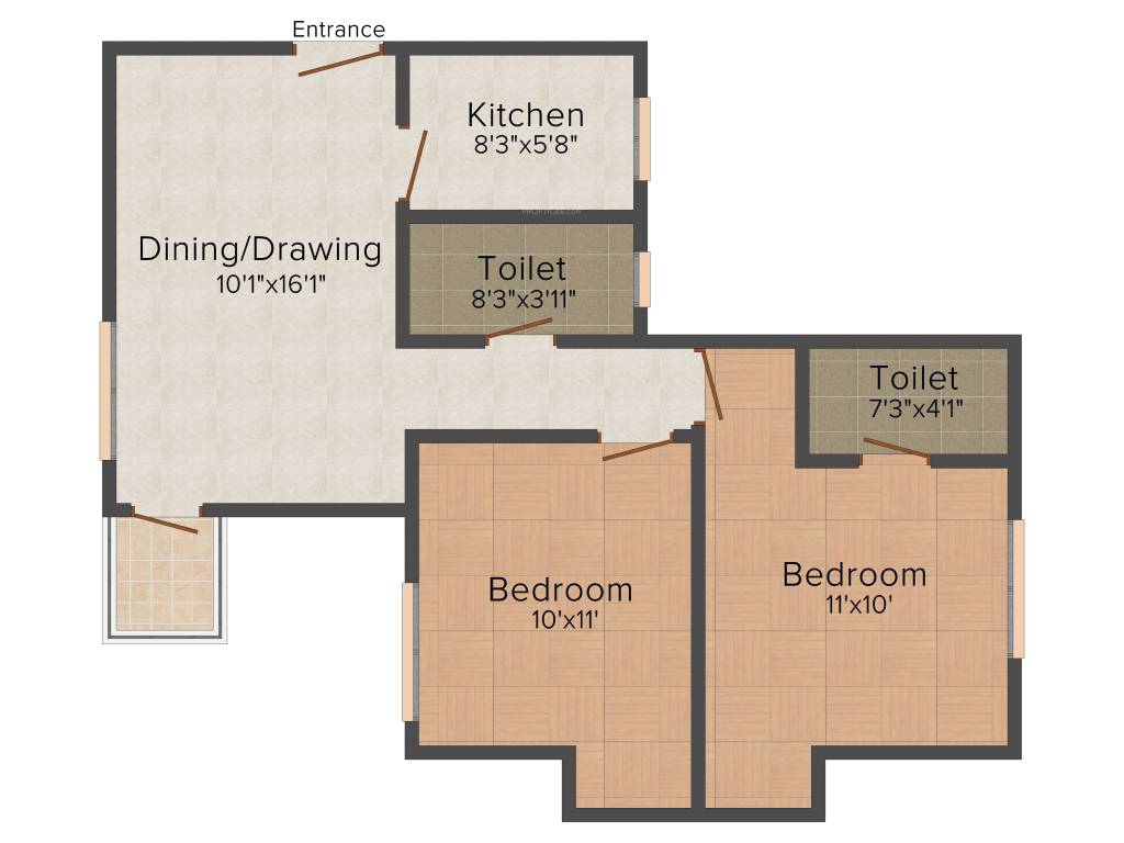 Magnolia Elanza (2BHK+2T (875 sq ft) 875 sq ft) Magnolia Elanza (2BHK+2T (875 sq ft) 875 sq ft)