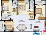 Floor Plan (3BHK+3T (1,490 sq ft) + Pooja Room 1490 sq ft) GSRK Estates Aashirwad Heights Floor Plan (3BHK+3T (1,490 sq ft) + Pooja Room 1490 sq ft)