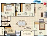 Floor Plan (3BHK+3T (1,500 sq ft) + Pooja Room 1500 sq ft) GSRK Estates Aashirwad Heights Floor Plan (3BHK+3T (1,500 sq ft) + Pooja Room 1500 sq ft)