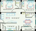 GSRK Estates Mailikas Metro Manor (2BHK+2T (893 sq ft) + Pooja Room 893 sq ft)