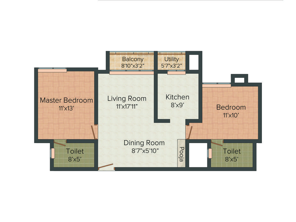 KG Signature City (2BHK+2T (1,065 sq ft) 1065 sq ft)